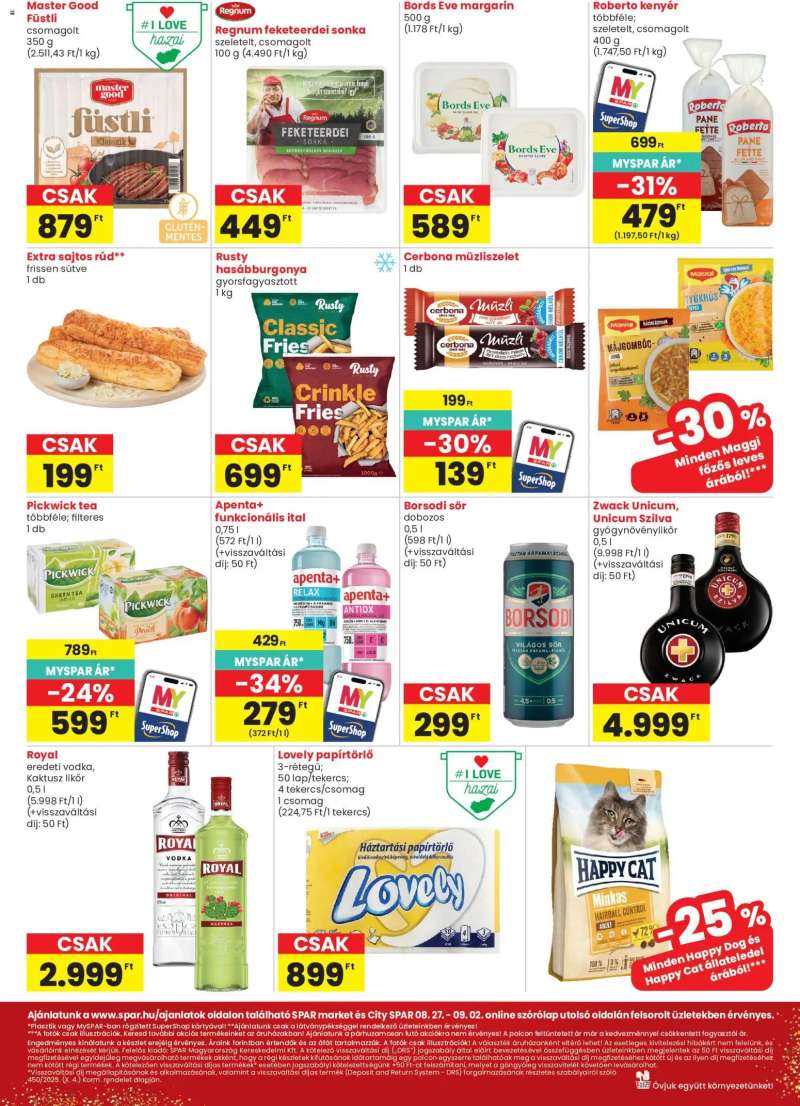 Spar Spar City szórólap 2 oldal