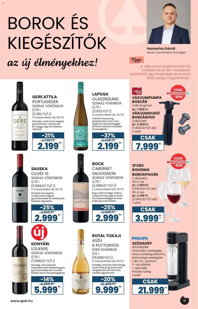 Spar Spar BOR ősz katalógus 11 oldal