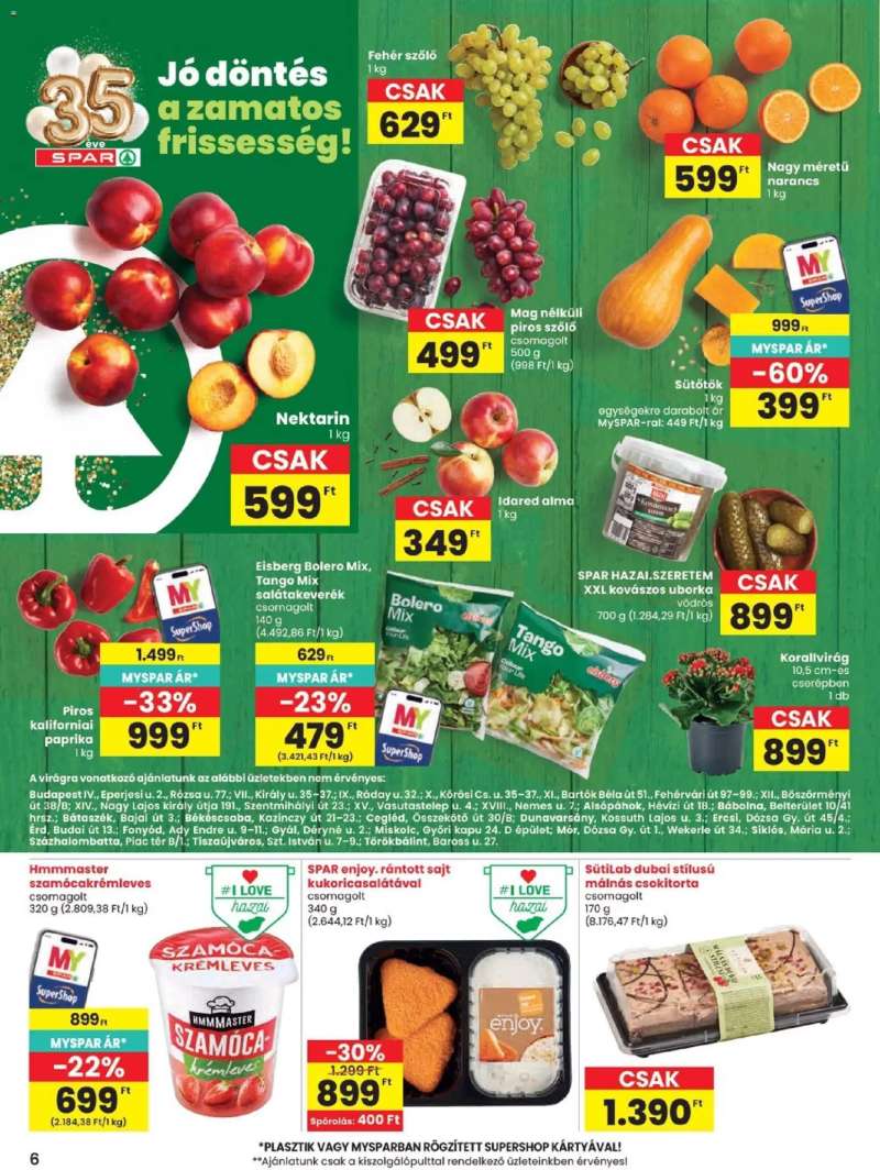 Spar Spar akciós újság 6 oldal