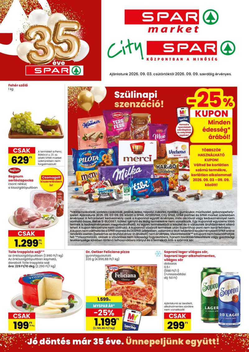 Spar Spar City szórólap 1 oldal