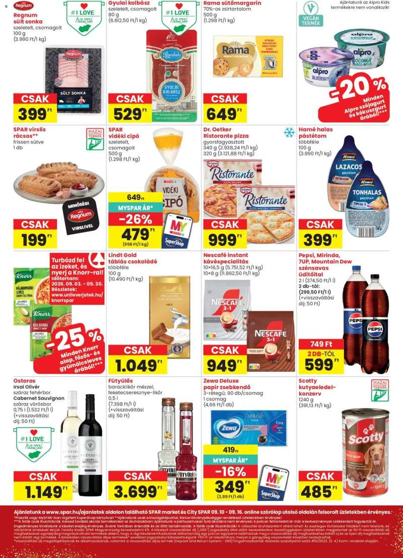 Spar Spar City szórólap 2 oldal