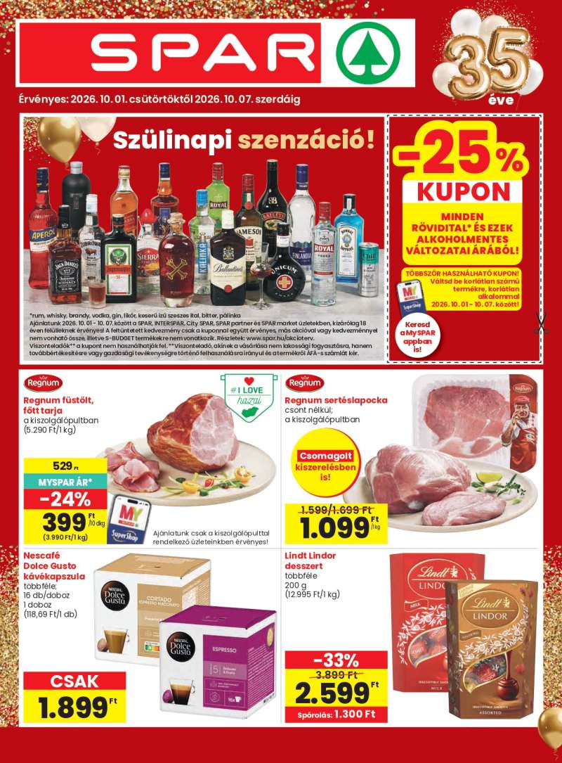 Spar Akciós Újság 1 oldal
