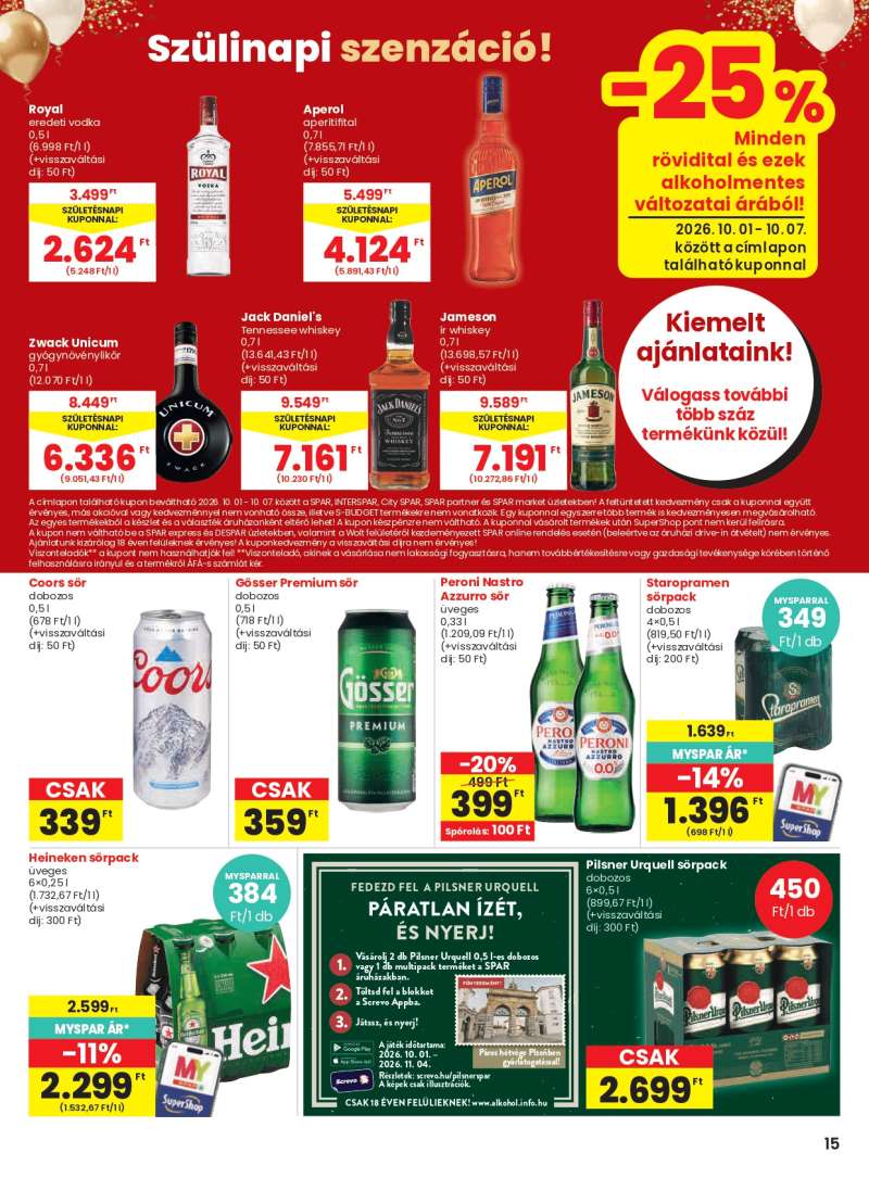Spar Akciós Újság 15 oldal