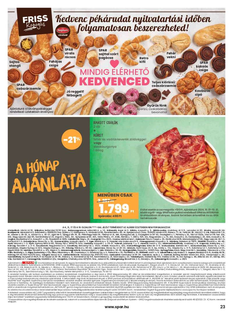 Spar Akciós Újság 23 oldal