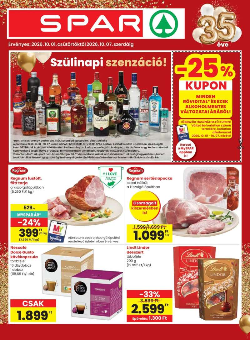 Spar Spar akciós újság 1 oldal