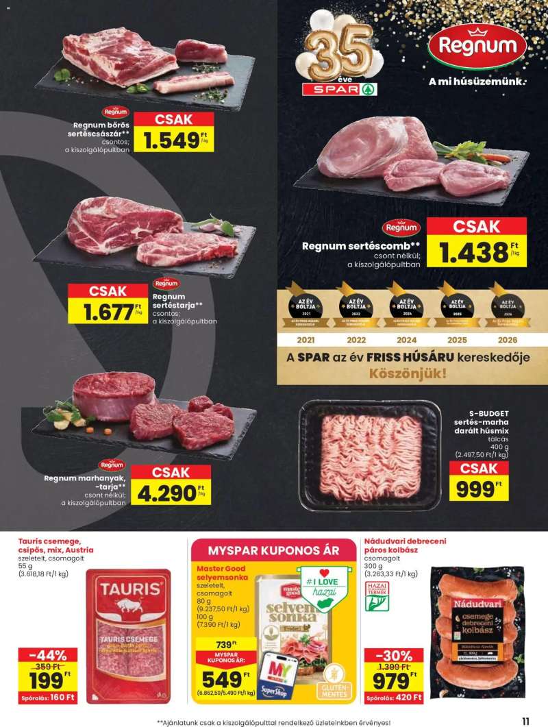 Spar Spar akciós újság 11 oldal