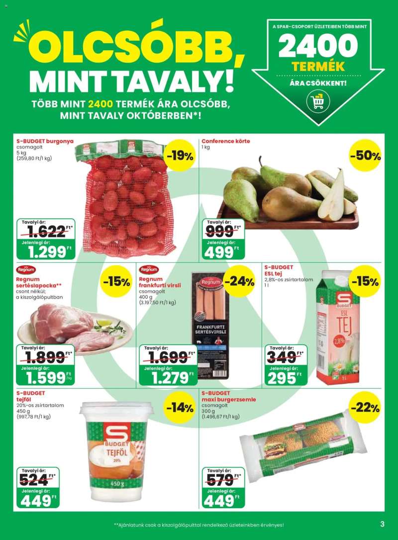 Spar Spar akciós újság 3 oldal