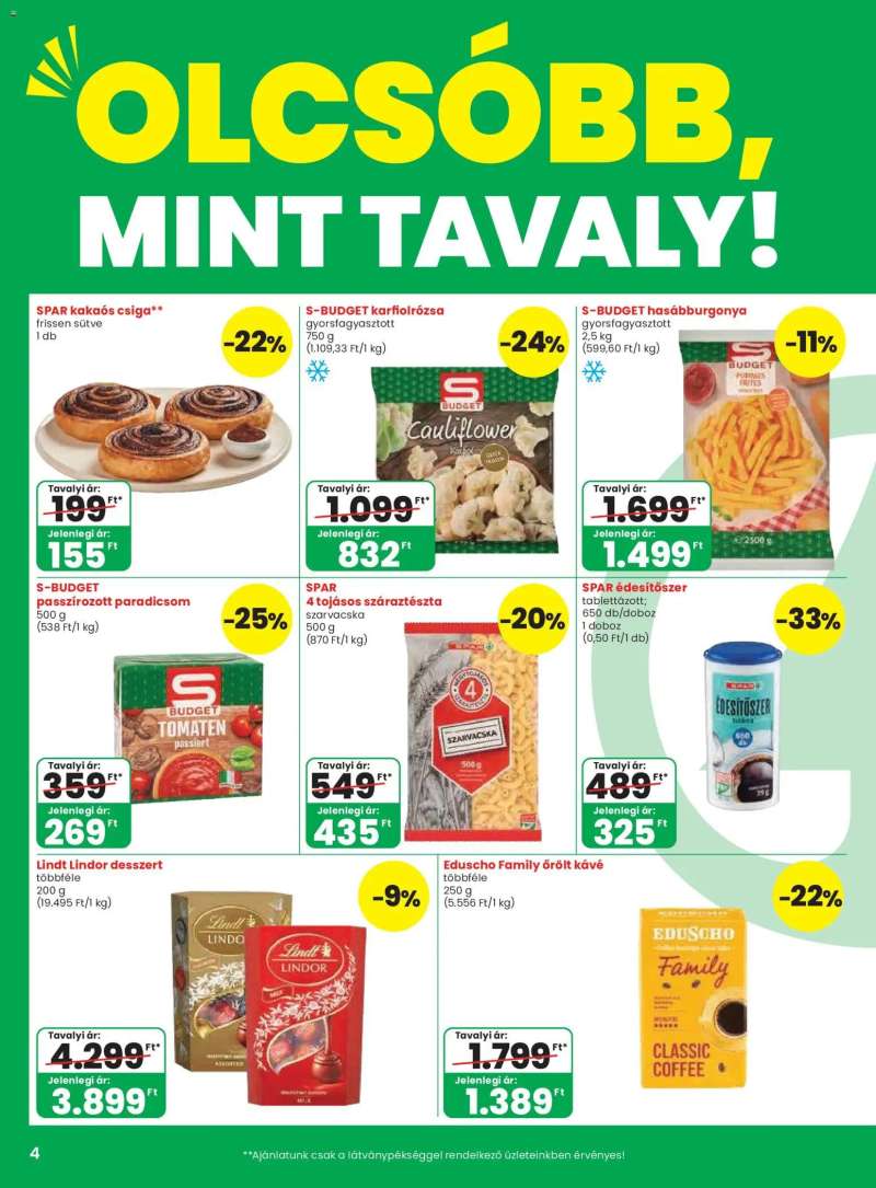 Spar Spar akciós újság 4 oldal