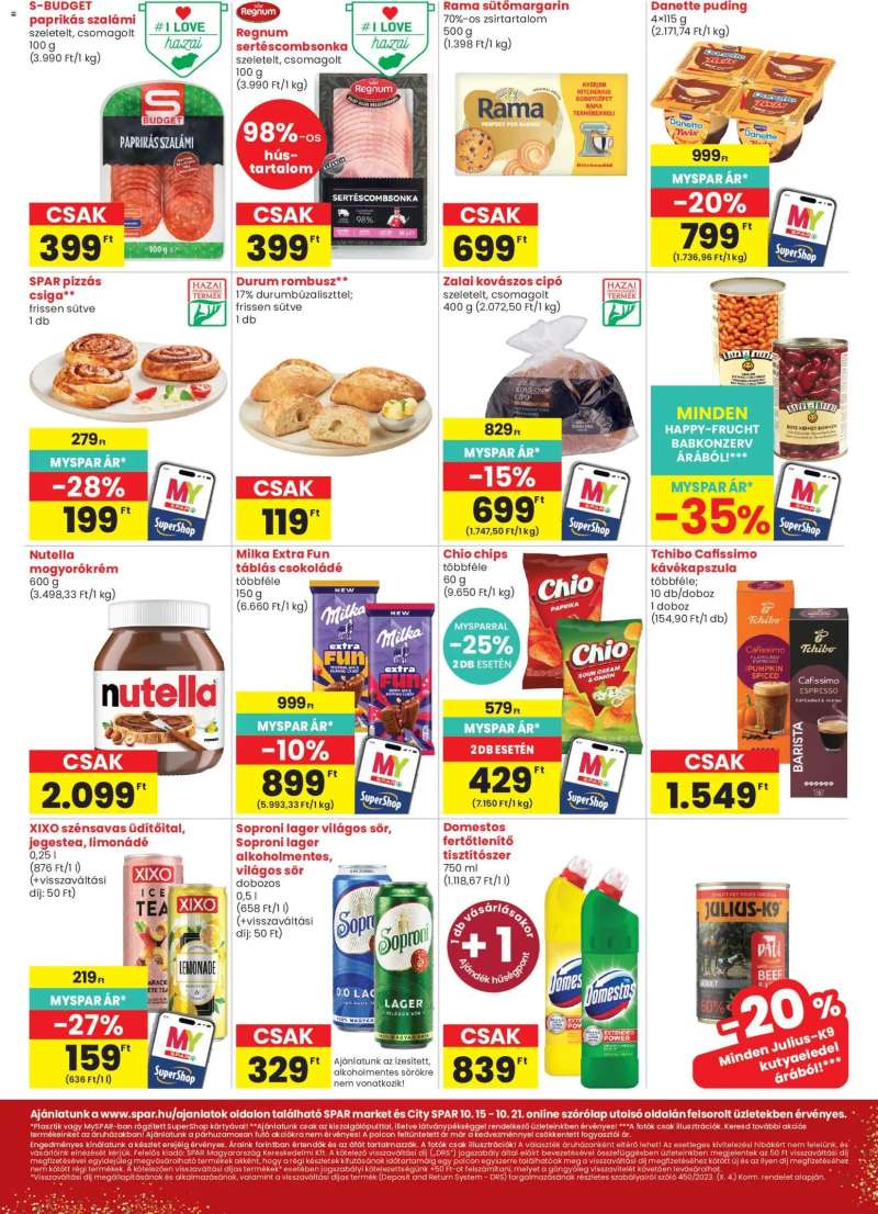 Spar Spar City szórólap 2 oldal