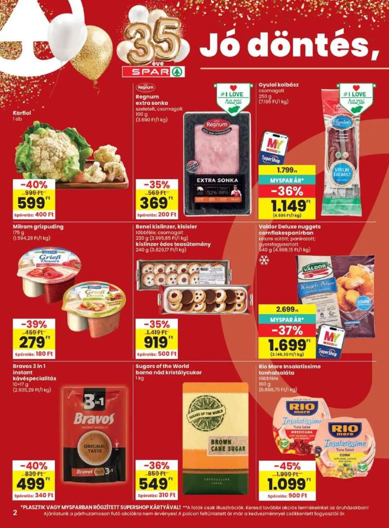 Spar Spar akciós újság 2 oldal