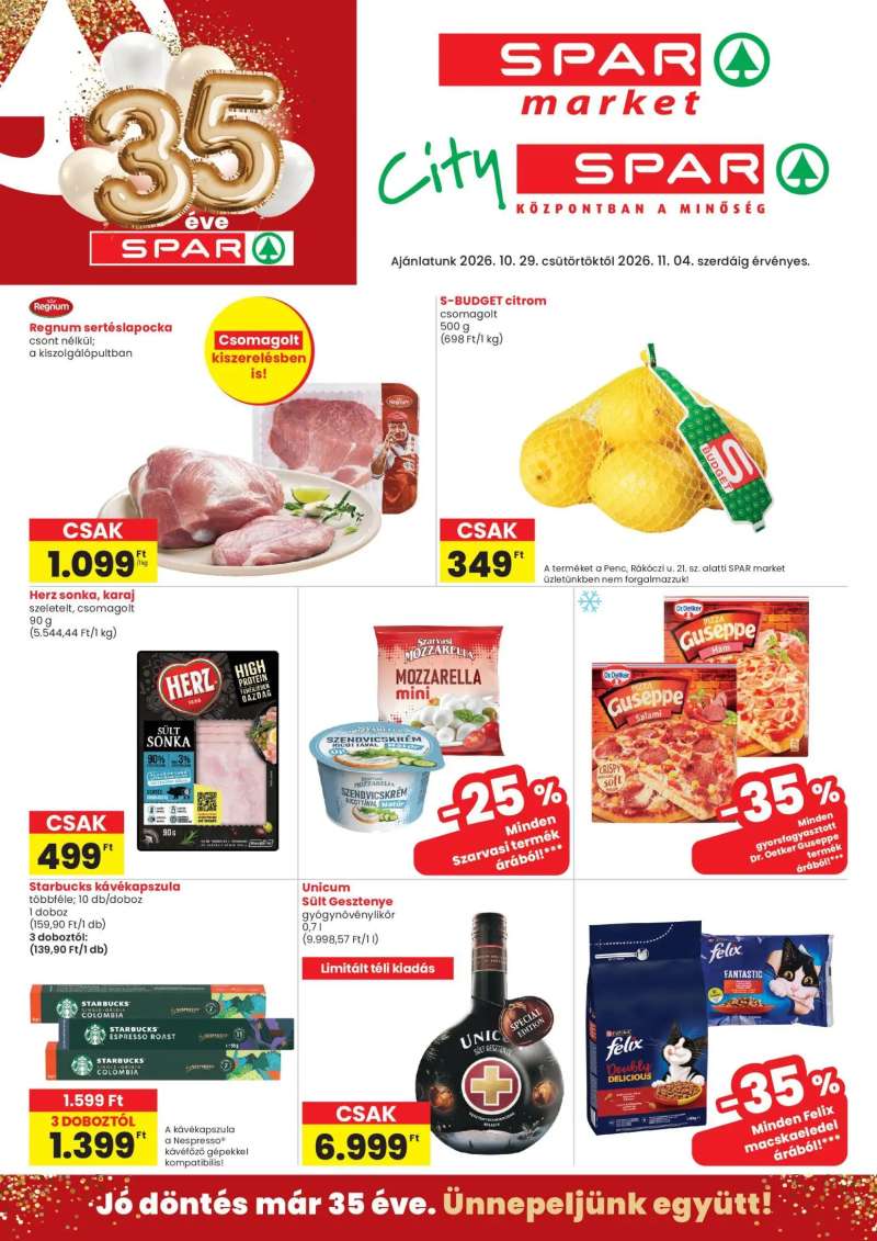 Spar Spar City szórólap 1 oldal