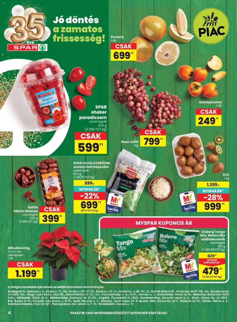 Spar Spar akciós újság 4 oldal