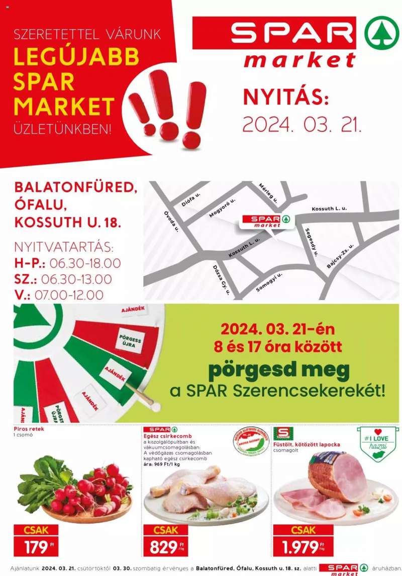 Spar Market Nyitási ajánlatok / Balatonfüred 1 oldal