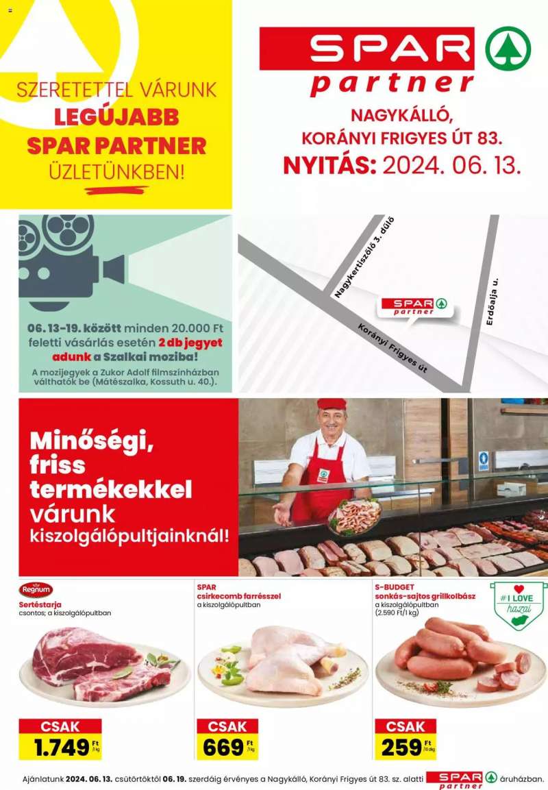 Spar Market Nyitási ajánlatok / Spar partner Nagykálló 1 oldal