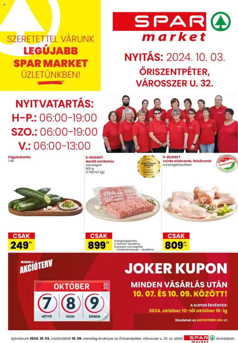 Spar Market SPAR market üzlet nyitás Őriszentpéter 1 oldal