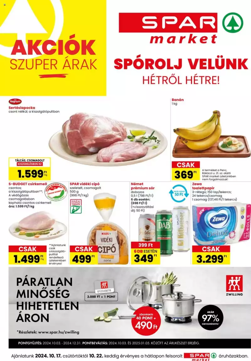 Spar Market Akciós újság Spar Market 1 oldal