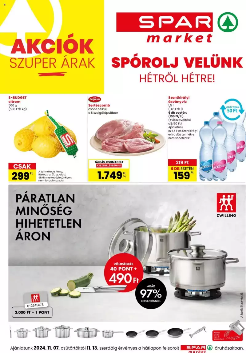 Spar Market Akciós újság Spar Market 1 oldal