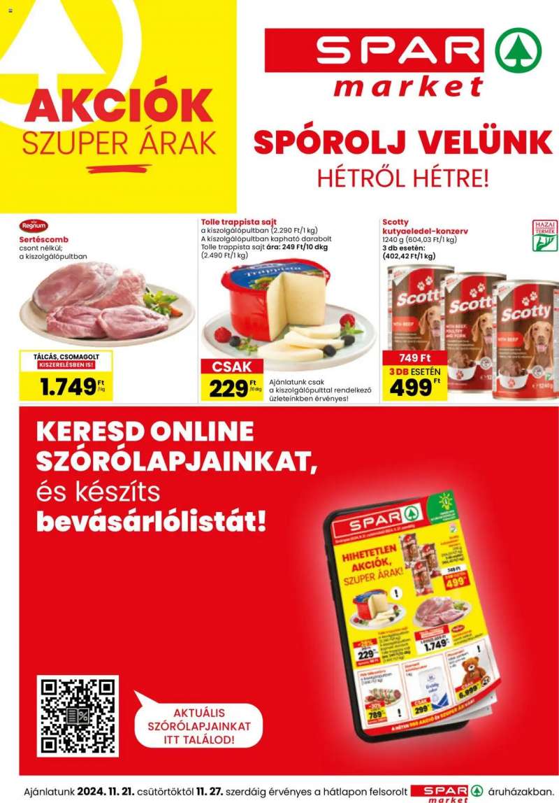 Spar Market Akciós újság Spar Market 1 oldal