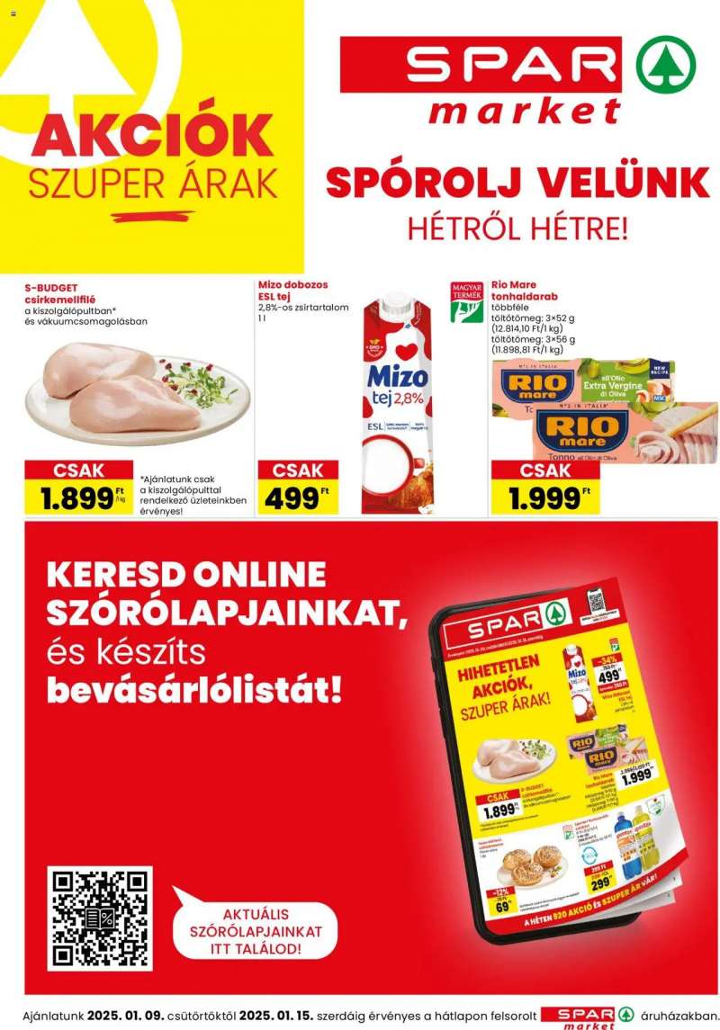 Spar Market Akciós újság Spar Market 1 oldal