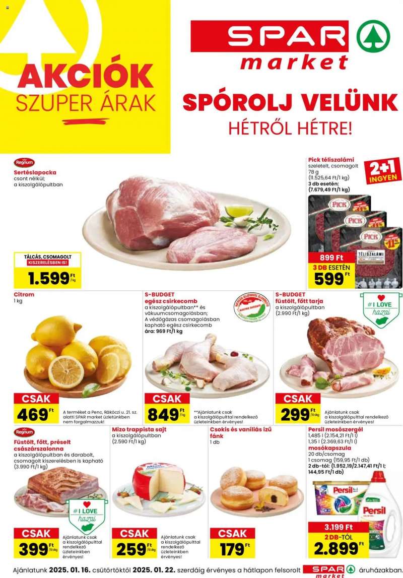 Spar Market Akciós újság Spar Market 1 oldal