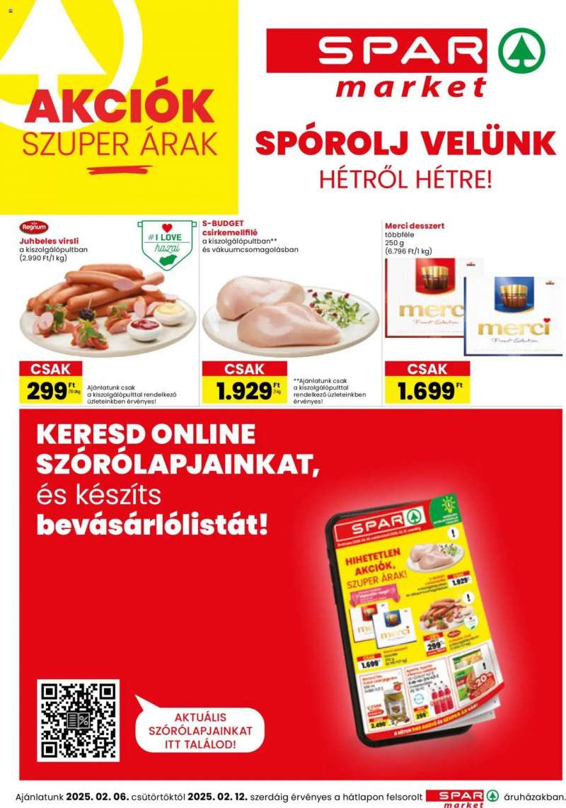 Spar Market Akciós újság Spar Market 1 oldal