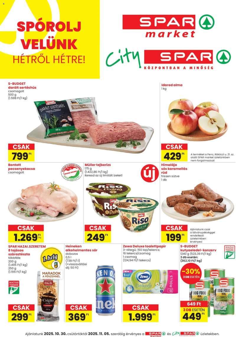 Spar Market Akciós újság Spar Market 1 oldal