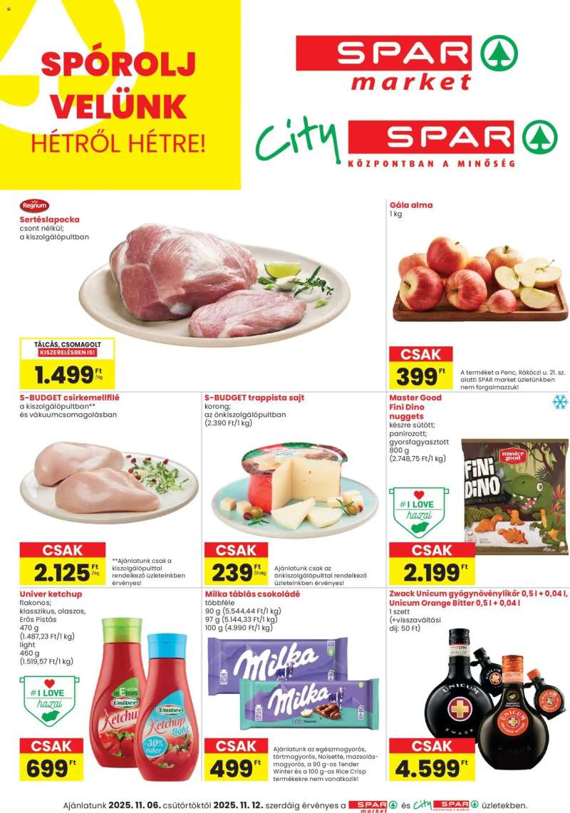 Spar Market Akciós újság Spar Market 1 oldal