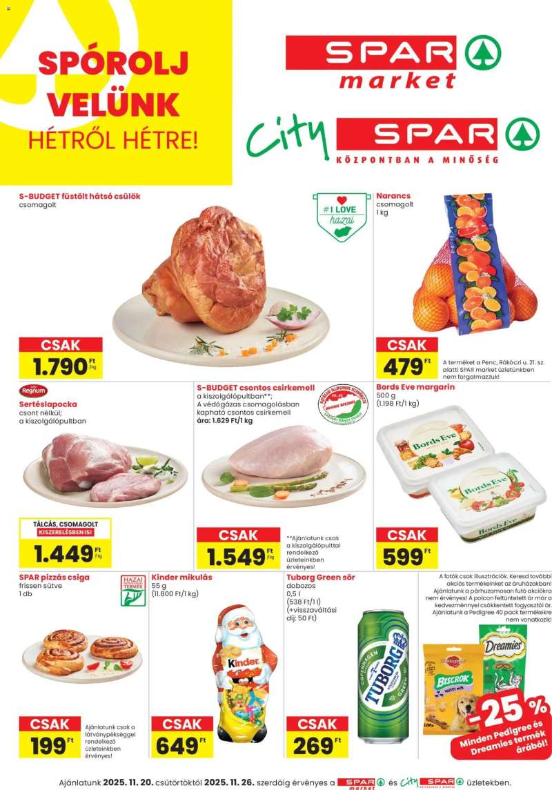 Spar Market Akciós újság Spar Market 1 oldal