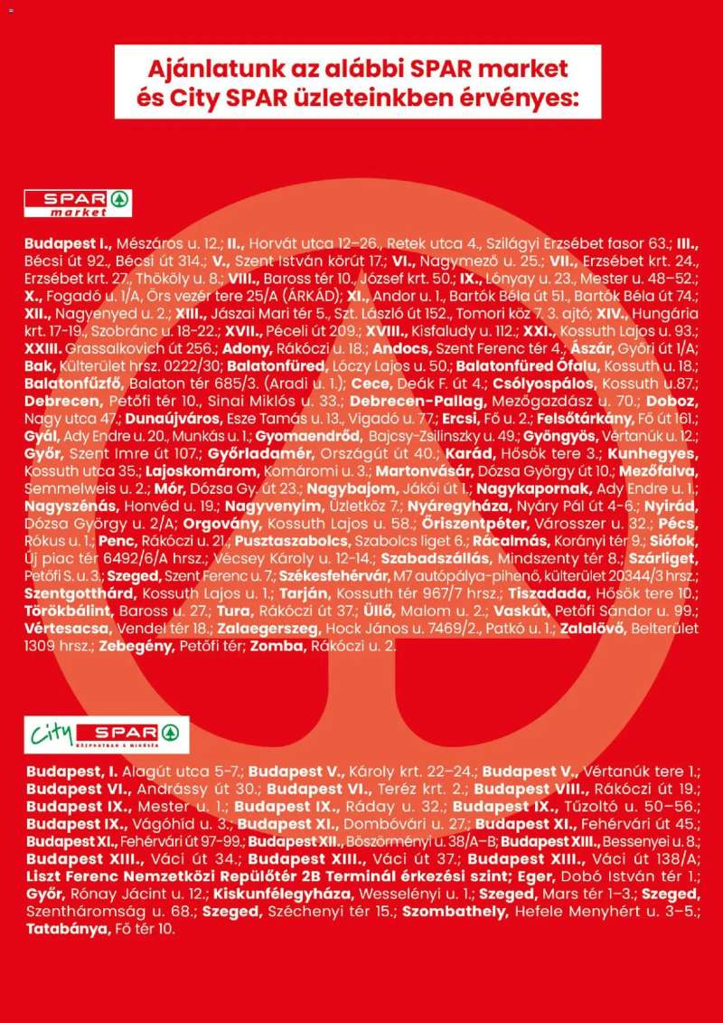 Spar Market Akciós újság Spar Market 3 oldal