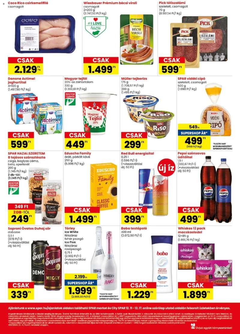 Spar Market Akciós újság Spar Market 2 oldal
