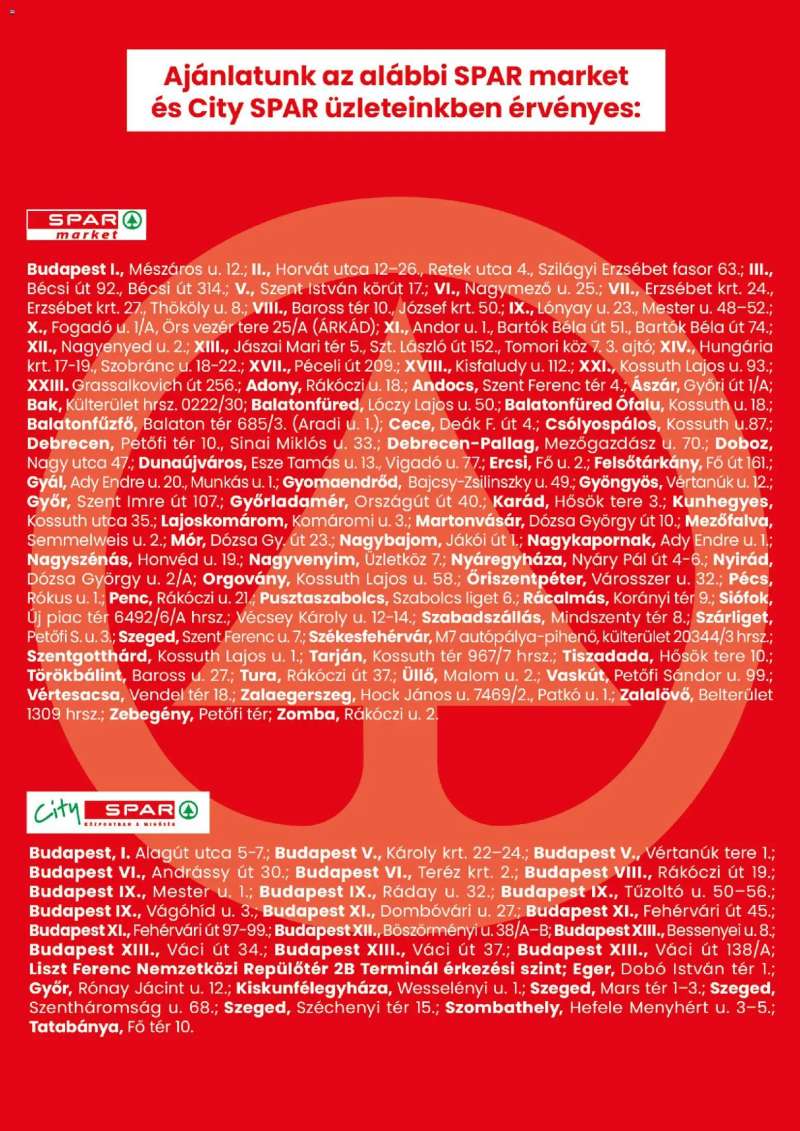 Spar Market Akciós újság Spar Market 3 oldal