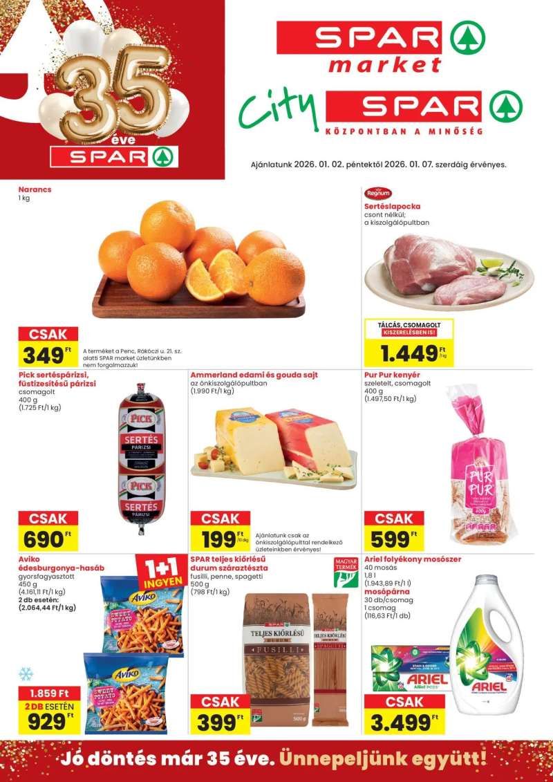 Spar Market Akciós újság Spar Market 1 oldal