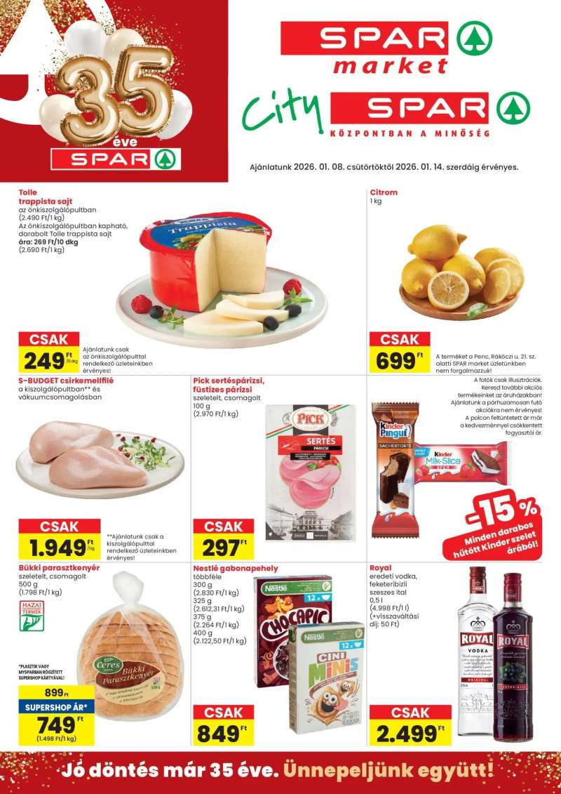 Spar Market Akciós újság Spar Market 1 oldal