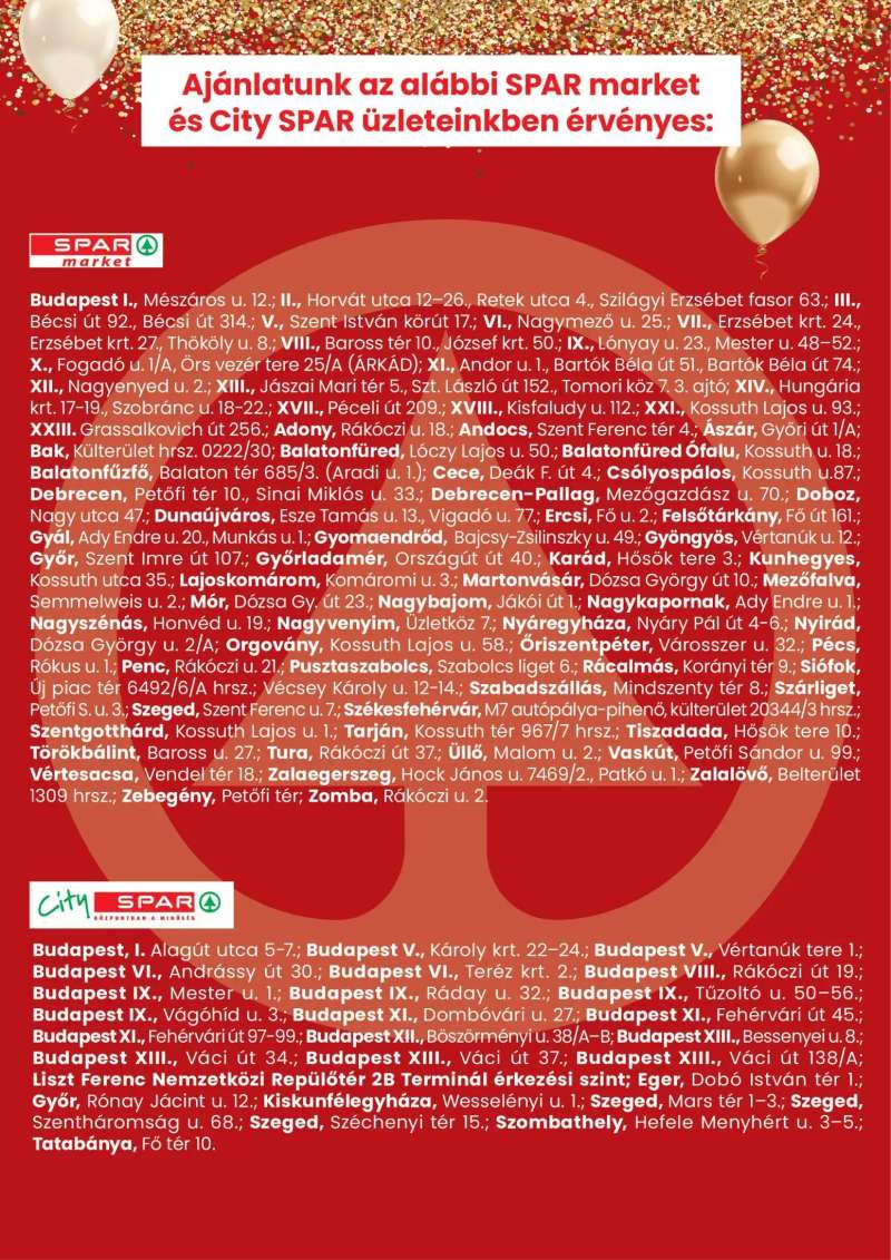 Spar Market Akciós újság Spar Market 3 oldal