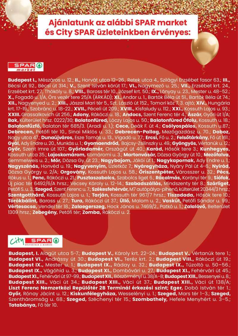 Spar Market Akciós újság Spar Market 3 oldal