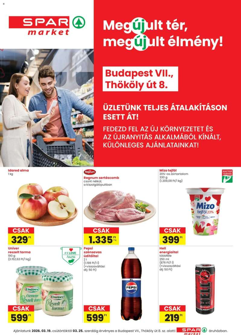 Spar Market Spar market Bp. Thököly út üzlet megújulás 1 oldal