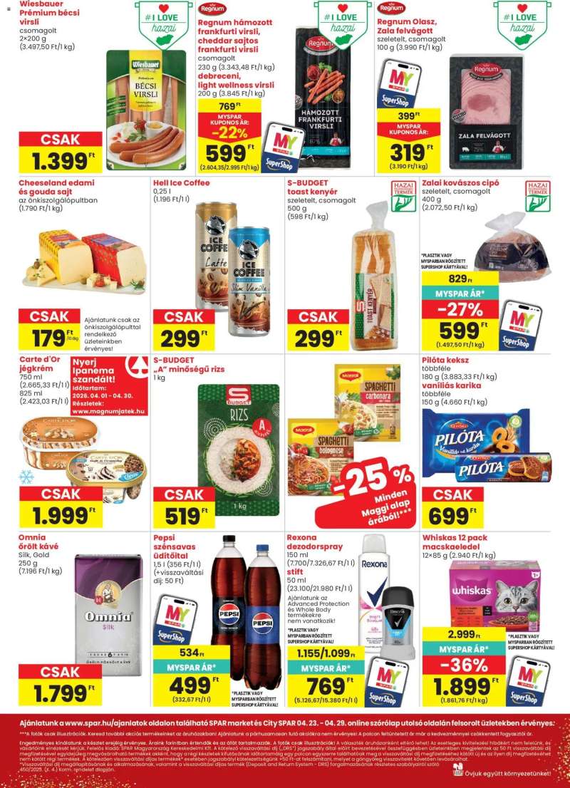 Spar Market Spar Market akciós újság 2 oldal