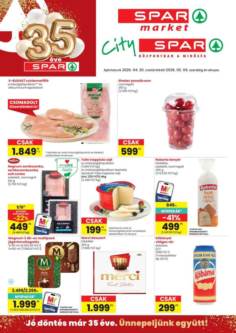 Spar Market Spar Market akciós újság 1 oldal