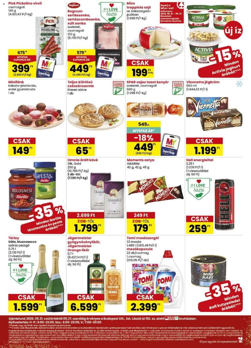 Spar Market Spar Market Bp. XIII. Szt. László út 152. üzlet megújulás 2 oldal