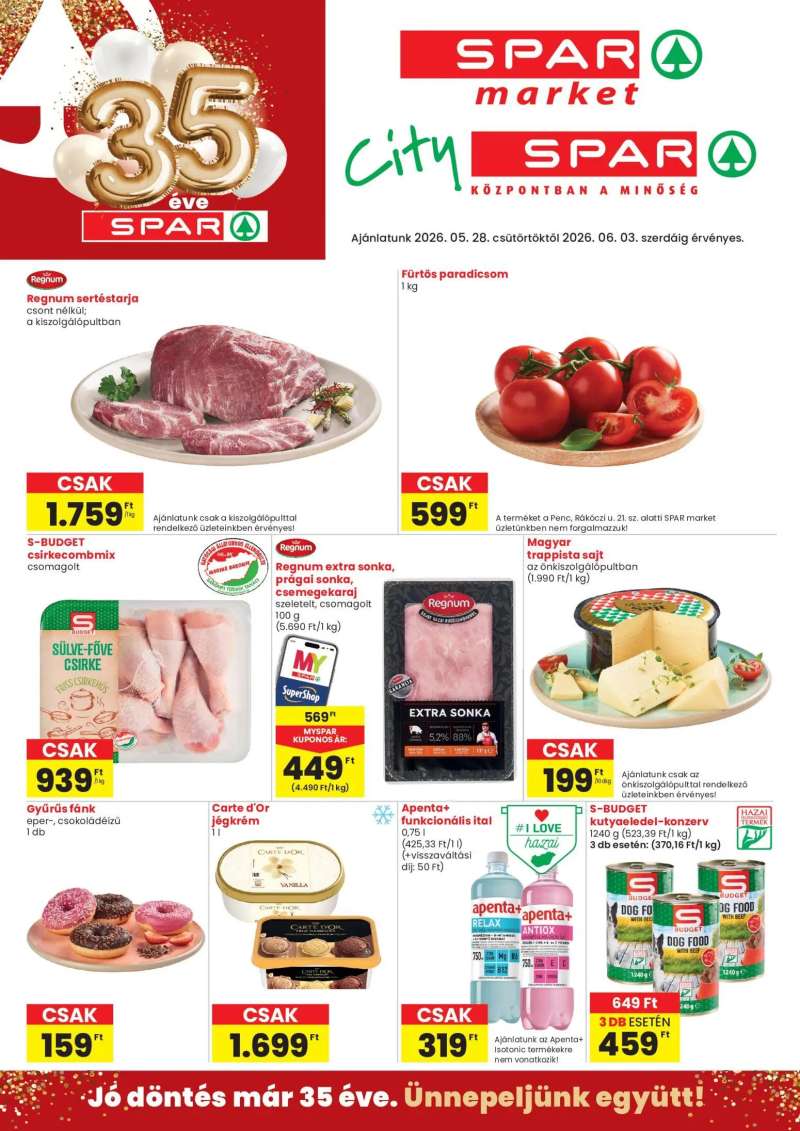 Spar Market Spar Market akciós újság 1 oldal