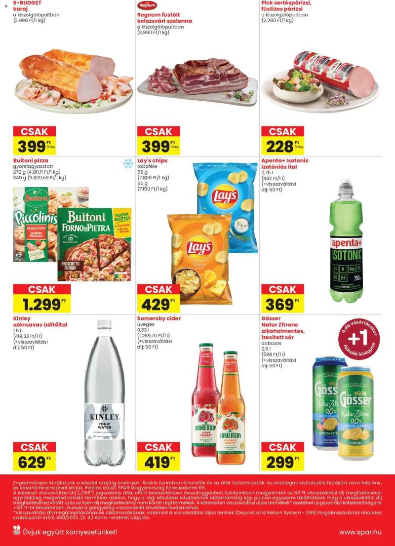 Spar Market Spar Market Bak, Nagykapornak, Zalalövő szórólap 2 oldal