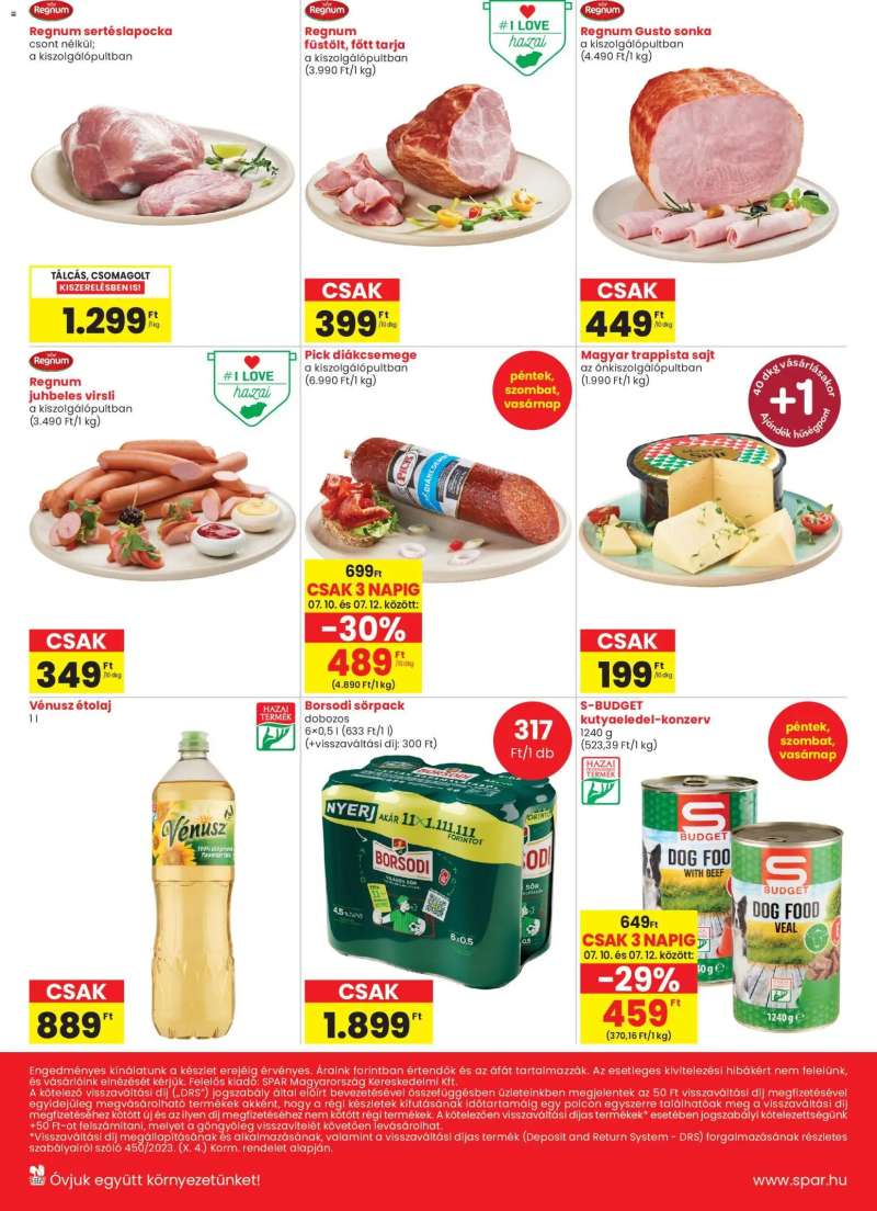 Spar Market Spar Market Bak, Nagykapornak, Zalalövő szórólap 2 oldal