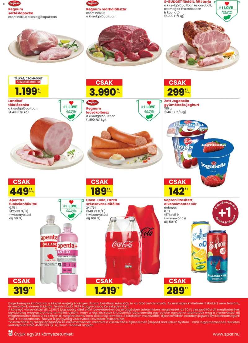 Spar Market Spar Market Bak, Nagykapornak, Zalalövő szórólap 2 oldal