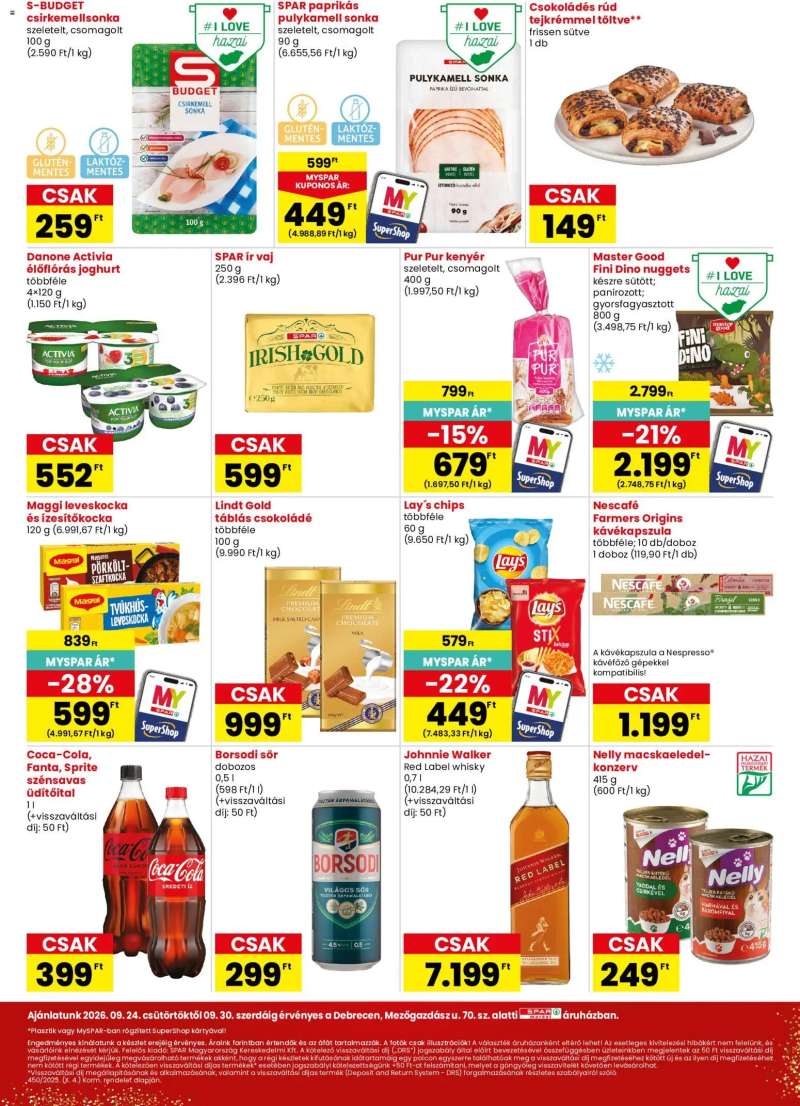 Spar Market Spar Market akciós újság Debrecen 2 oldal