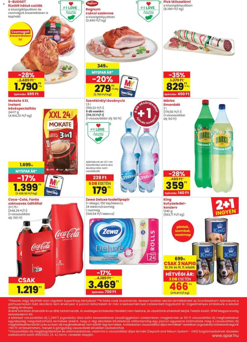 Spar Market Spar Market Nagykapornak, Zalalovő szórólap 2 oldal