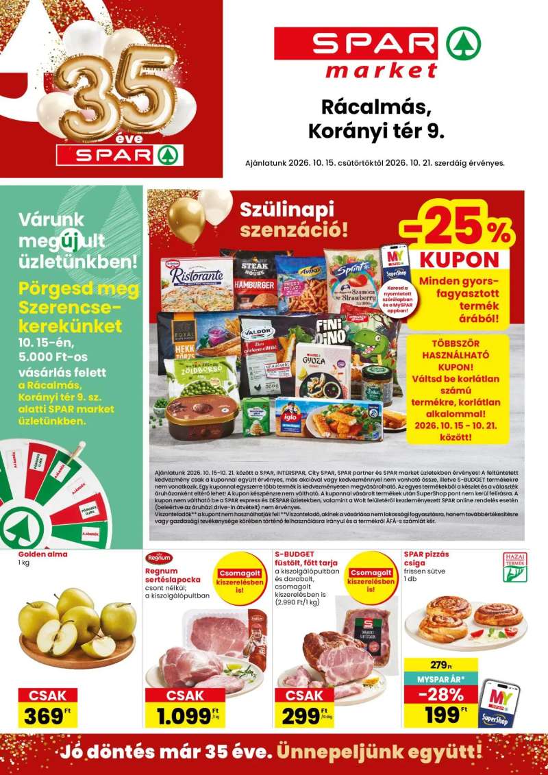 Spar Market Spar Market akciós újság Rácalmás 1 oldal