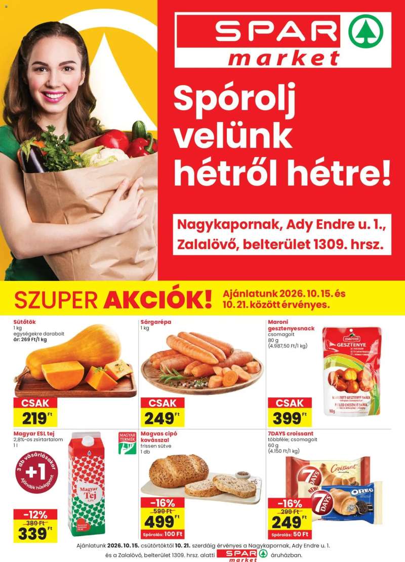 Spar Market Spar Market akciós újság Zalalovő 1 oldal