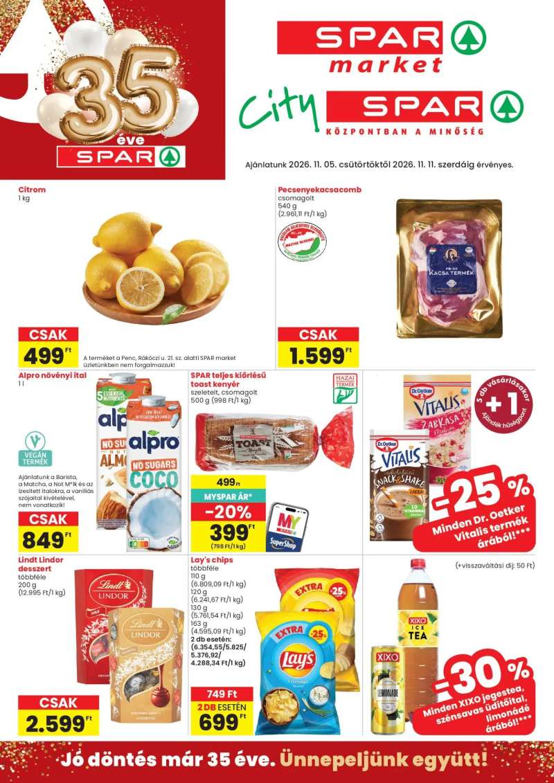 Spar Market Spar Market akciós újság 1 oldal