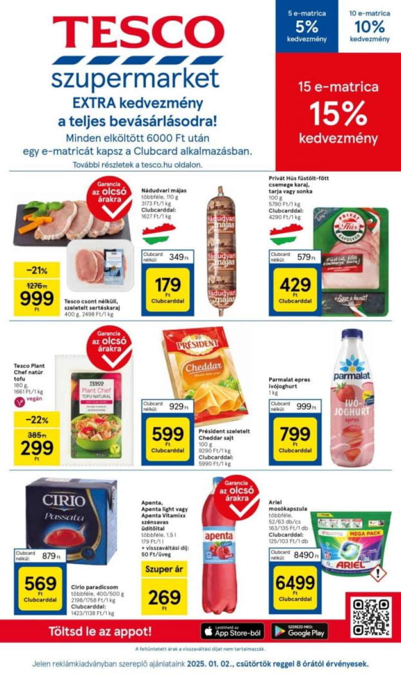 Tesco Akciós Újság Szupermarket 1 oldal