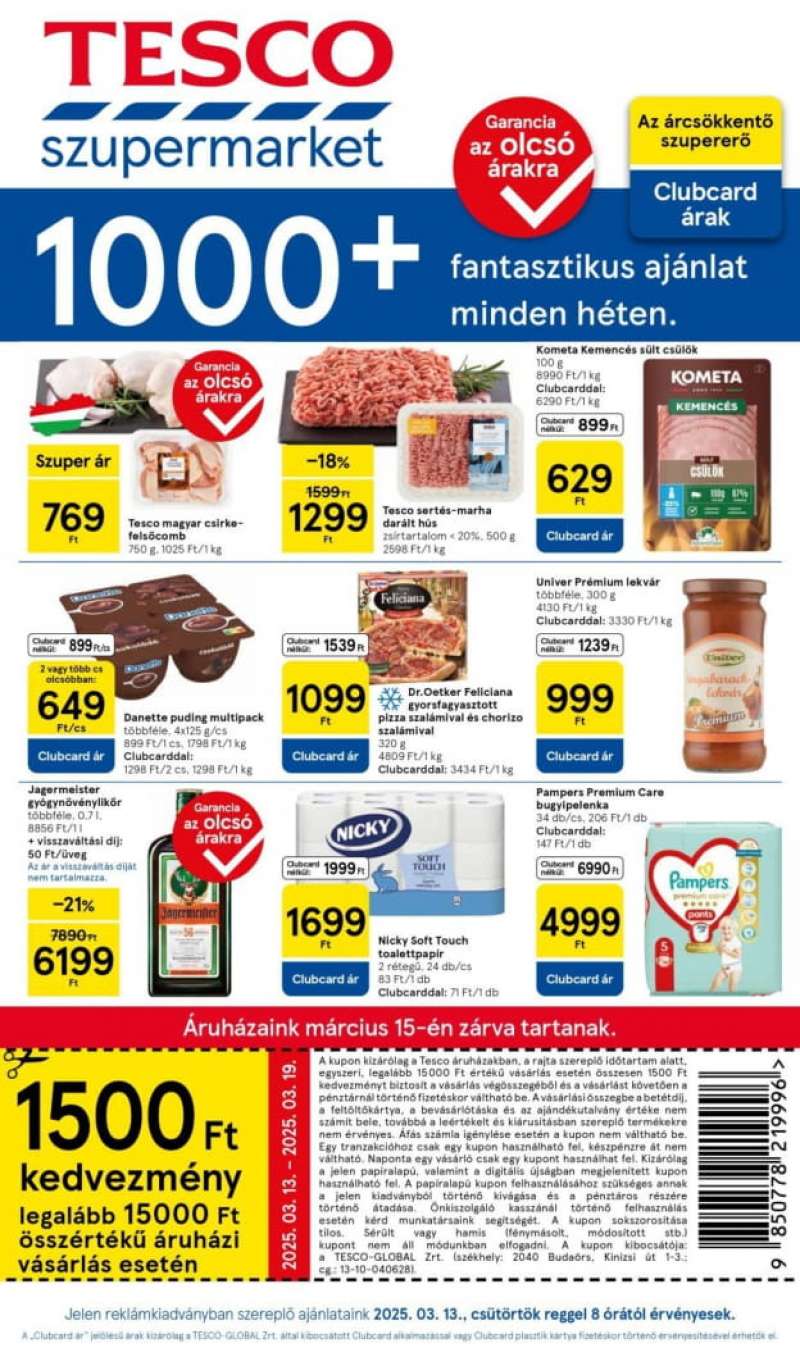 Tesco Akciós Újság Szupermarket 1 oldal